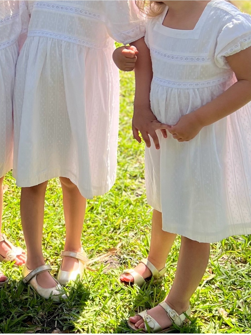 minnow White smocked Dress Girls Size 7/8
